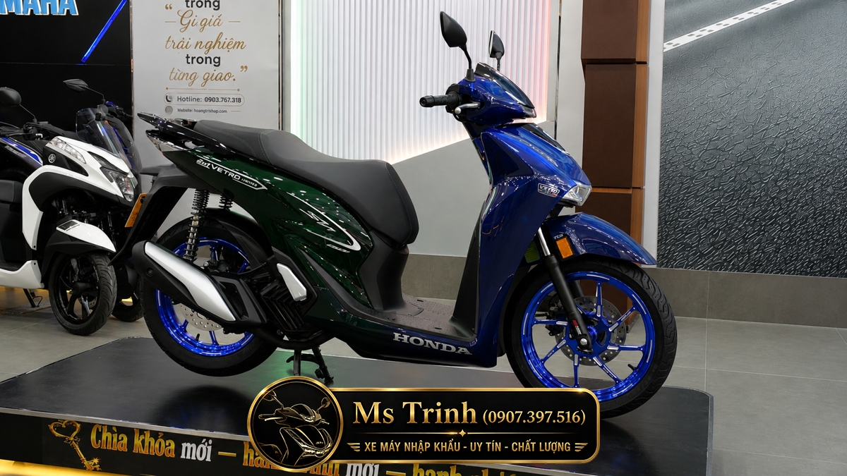 Honda SH150i Vetro Sapphire - Green tại Nghệ An: SH Ý 2 trong 1 giới hạn 200 xe