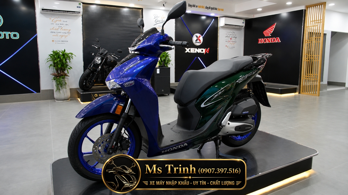 Honda SH150i Vetro Sapphire - Green tại Nghệ An: SH Ý 2 trong 1 giới hạn 200 xe