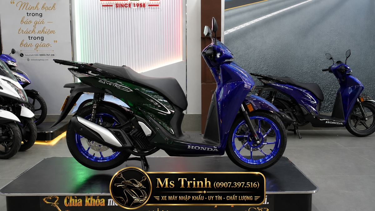 Honda SH150i Vetro Sapphire - Green tại Nghệ An: SH Ý 2 trong 1 giới hạn 200 xe