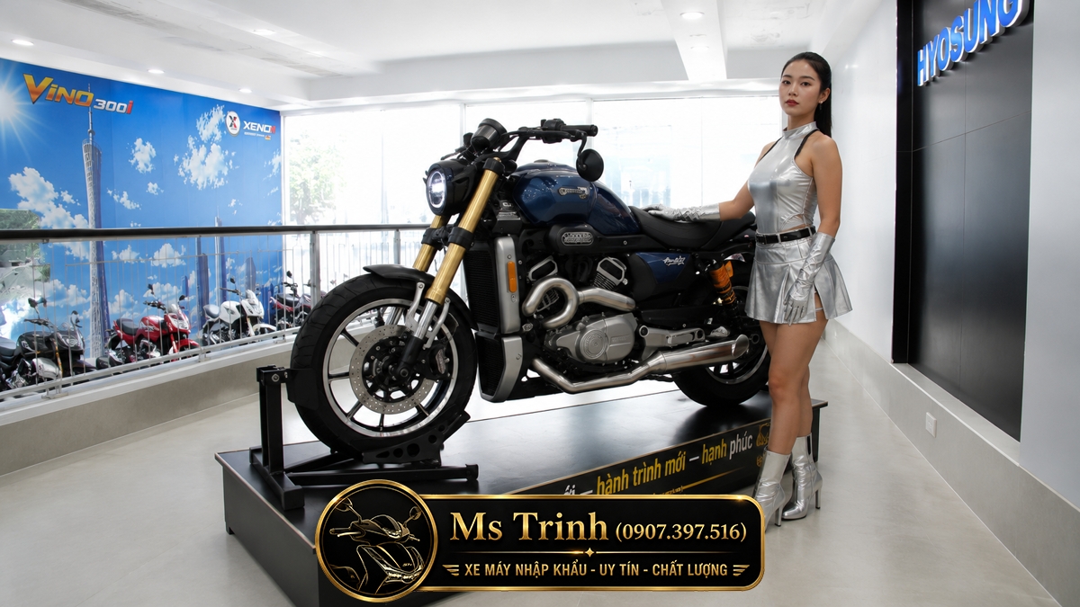 Hyosung GV350X tại Nghệ An - Cruiser 350cc Phong Cách Mỹ Cơ Bắp, Cá Tính