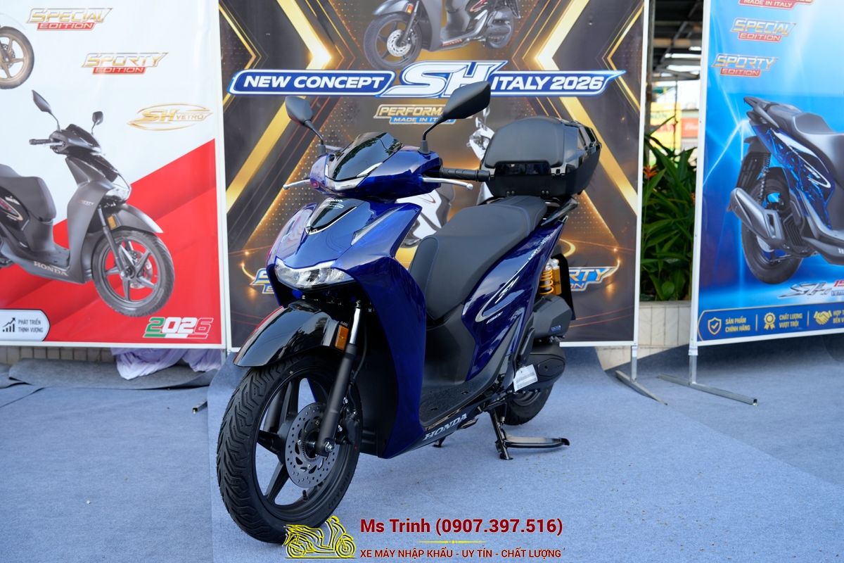 Honda SH150 Vetro Blue 2026 Limited Edition - Siêu phẩm SH Ý dàn áo xanh trong suốt cực hiếm tại Nghệ An