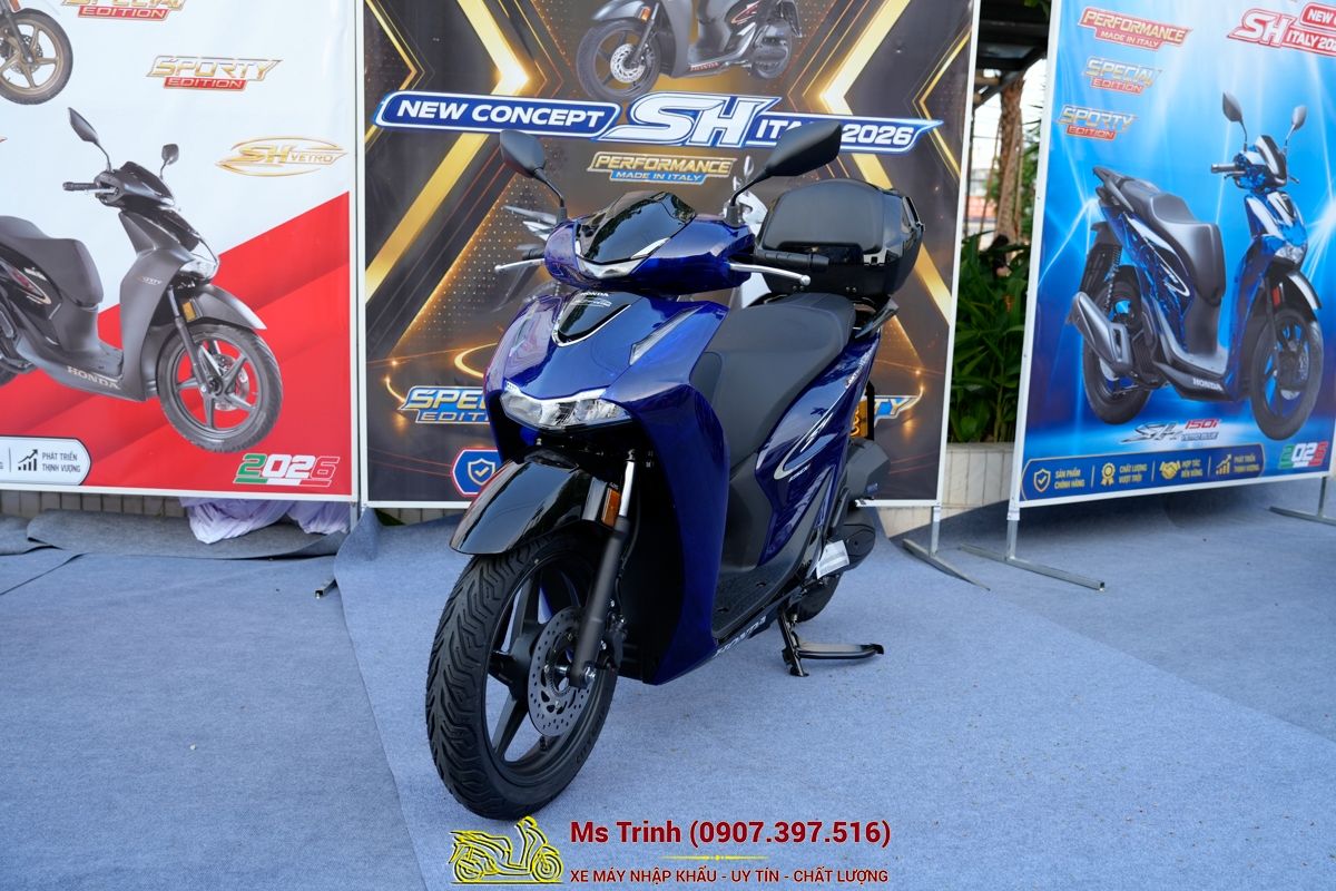Honda SH150 Vetro Blue 2026 Limited Edition - Siêu phẩm SH Ý dàn áo xanh trong suốt cực hiếm tại Nghệ An