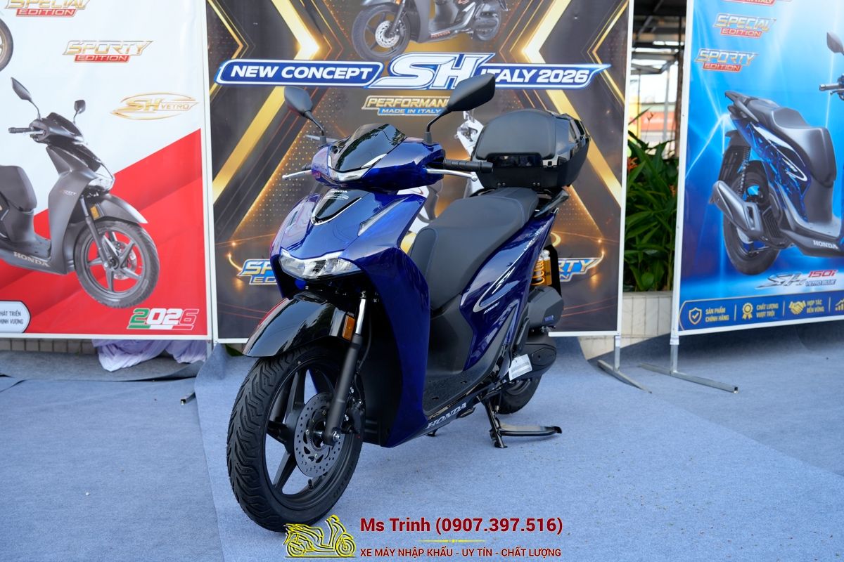 Honda SH150 Vetro Blue 2026 Limited Edition - Siêu phẩm SH Ý dàn áo xanh trong suốt cực hiếm tại Nghệ An